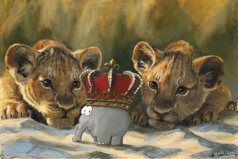 OTTO WAALKES: The Lion King (Leinwanddruck)
